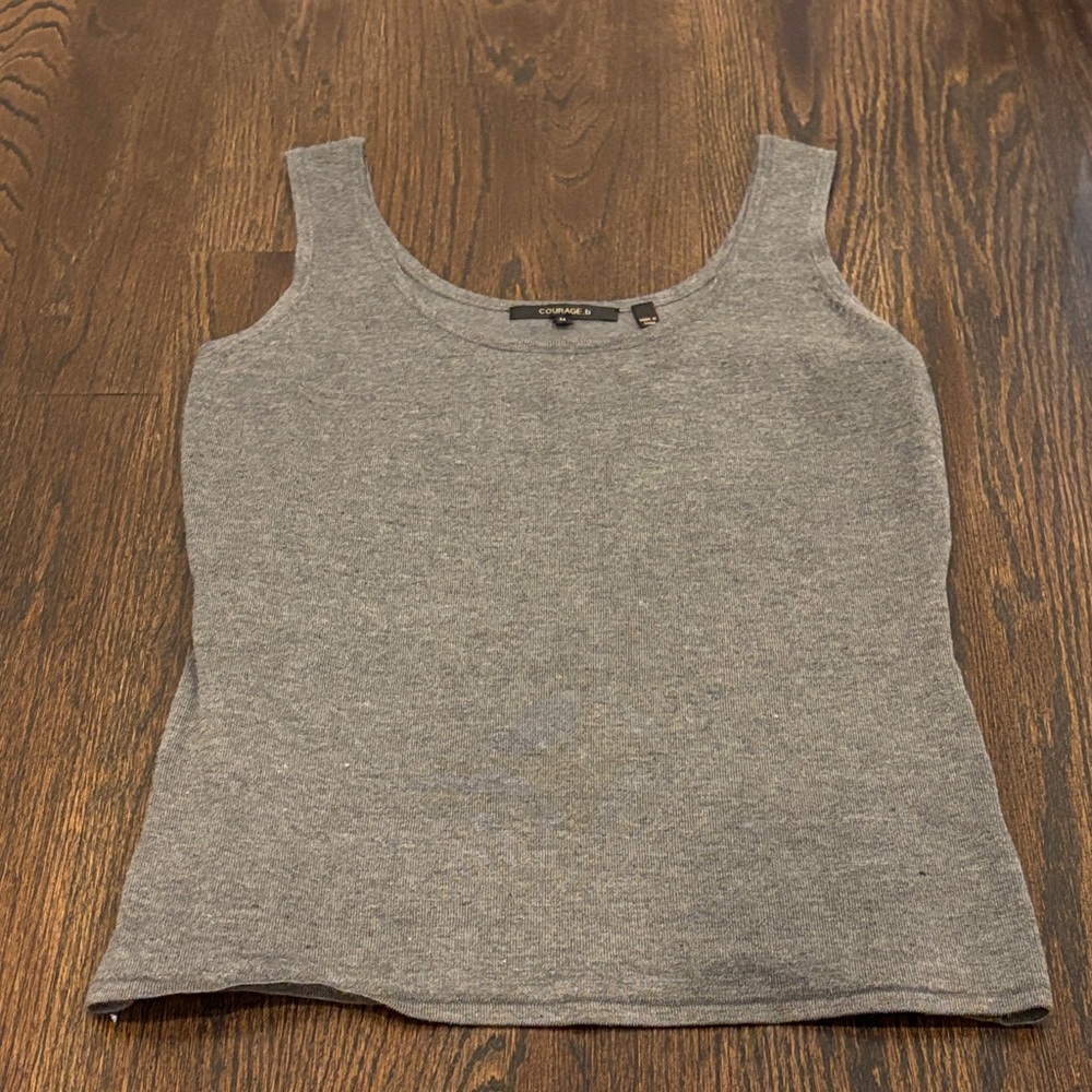 Courage Women's Elegant Gray Tank Top Size Medium